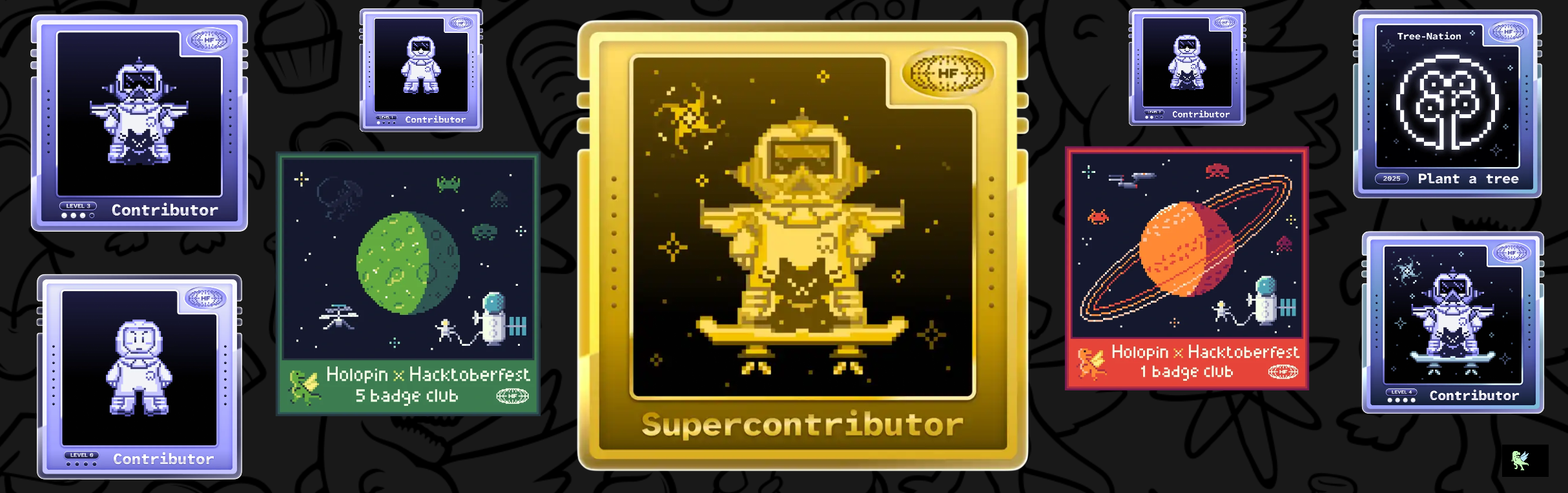 An image of @aayushspideysharma's Holopin badges, which is a link to view their full Holopin profile