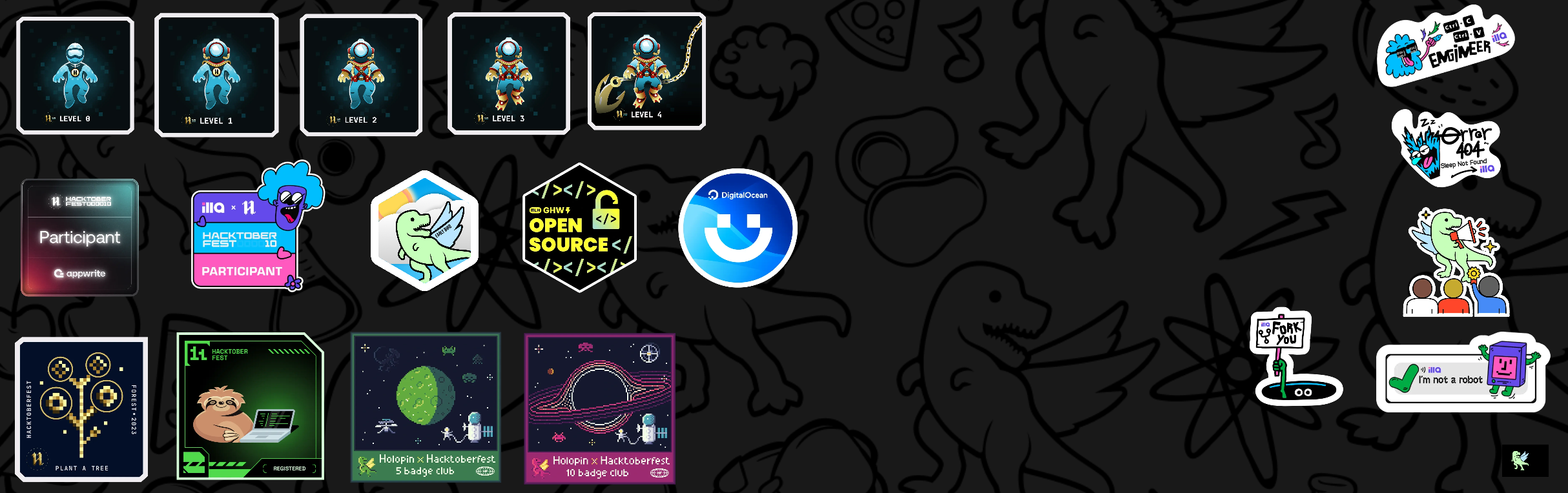 An image of @alkaison's Holopin badges