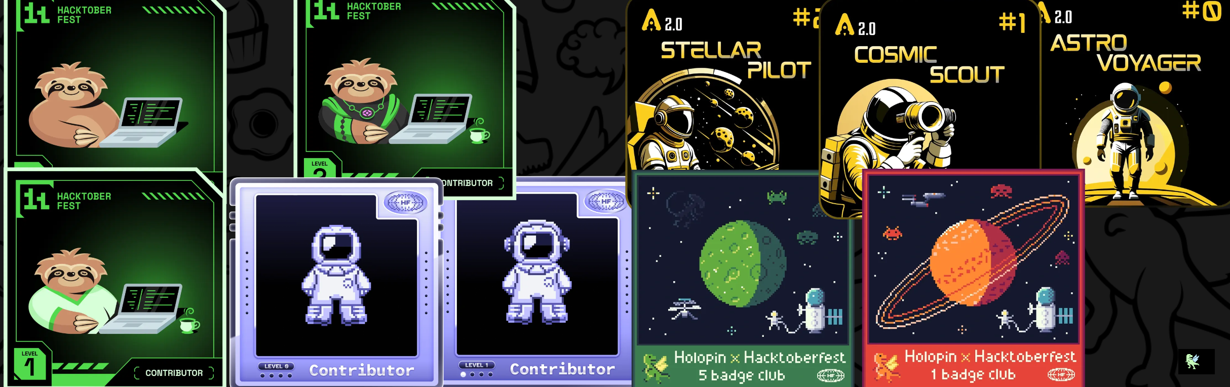 An image of @arushin4's Holopin badges, which is a link to view their full Holopin profile