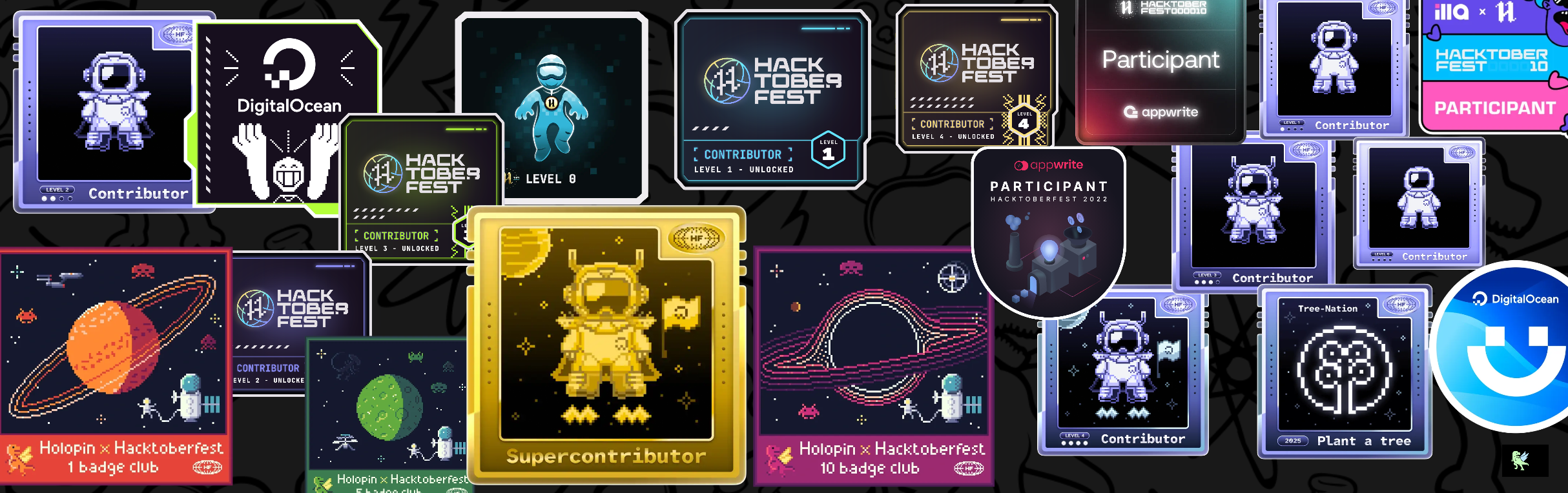 Umesh Badsara's Holopin open source badges