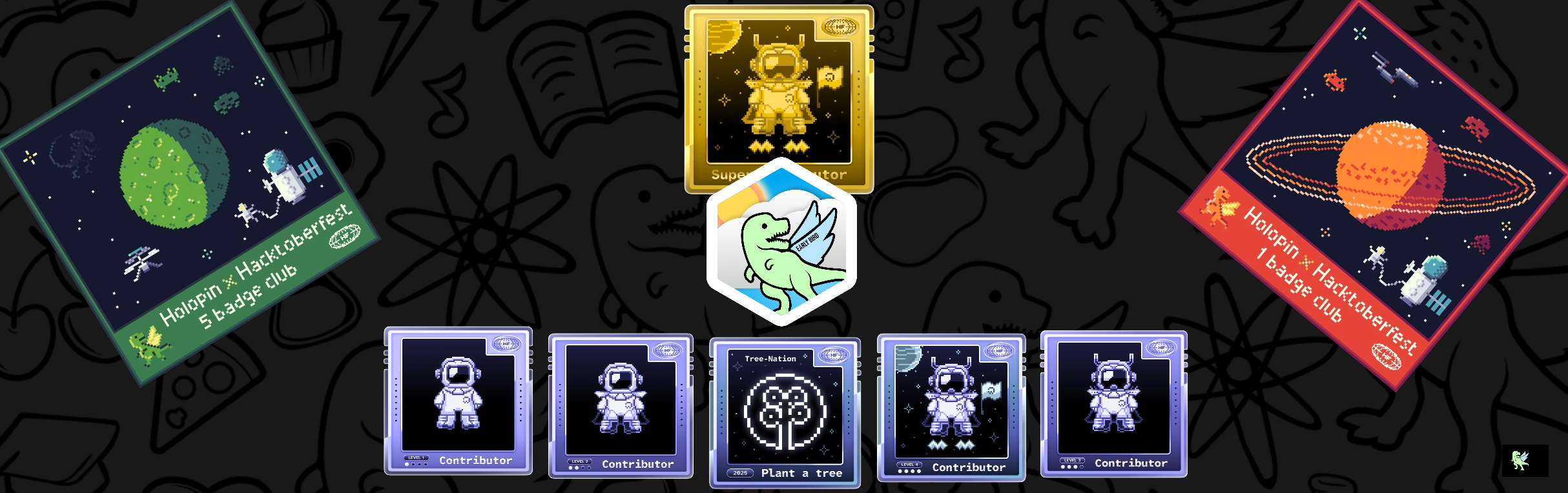 An image of @blezecon's Holopin badges, which is a link to view their full Holopin profile