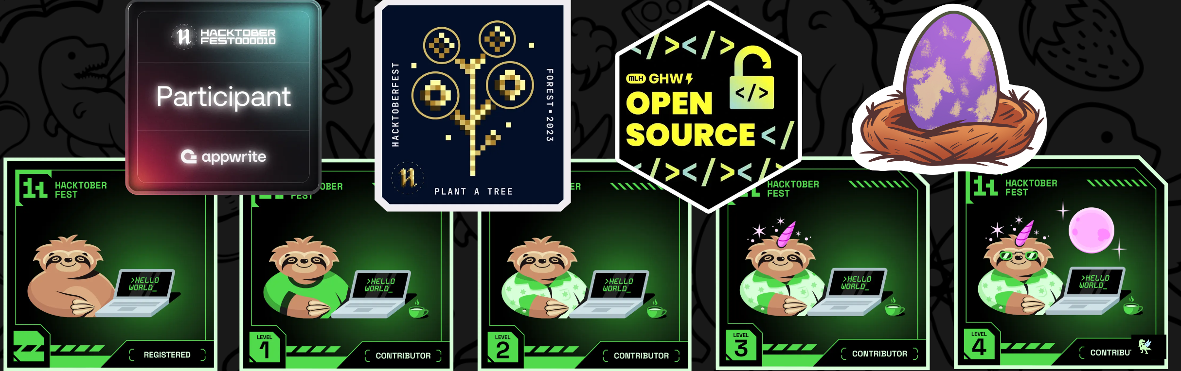 An image of @CodeMaster7000's Holopin badges