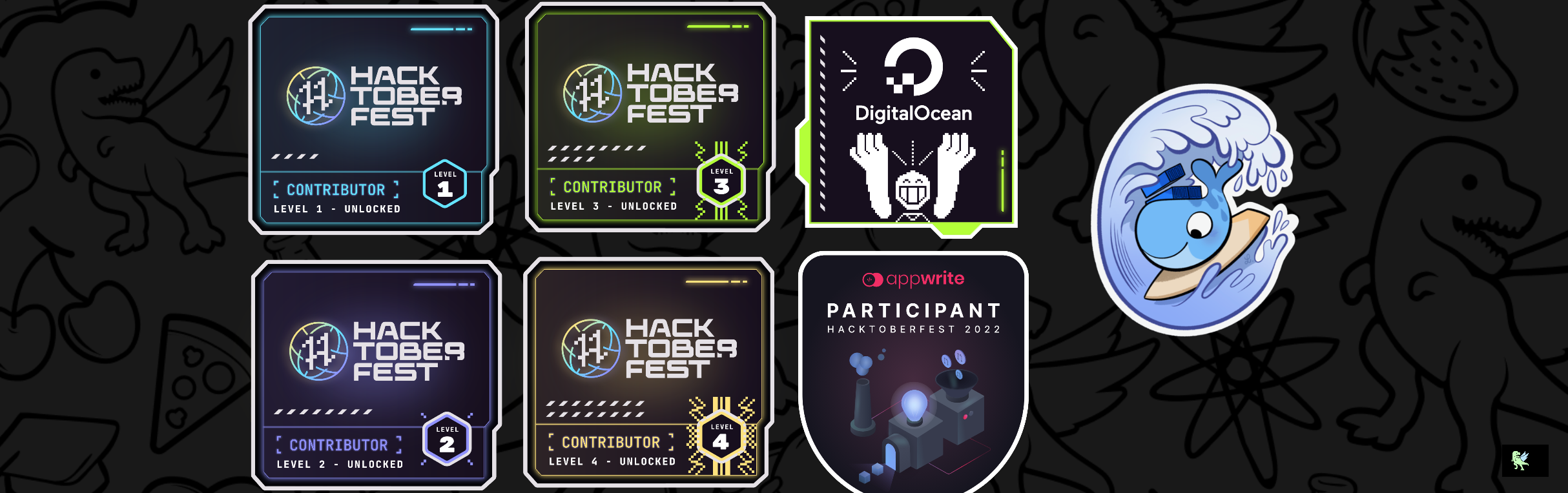 An image of @codewithbishal's Holopin badges, which is a link to view their full Holopin profile