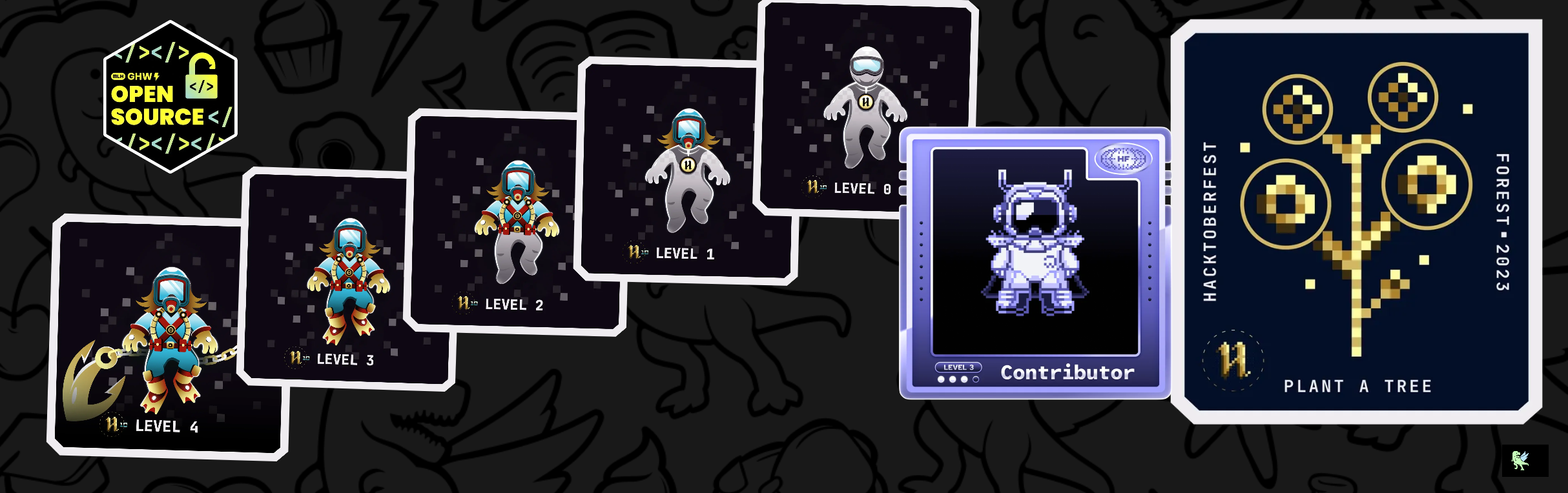 An image of @fresult's Holopin badges, which is a link to view their full Holopin profile