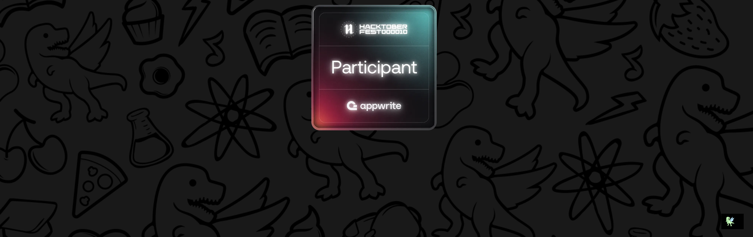Holopin board with the Hacktoberfest 2023 participant badge