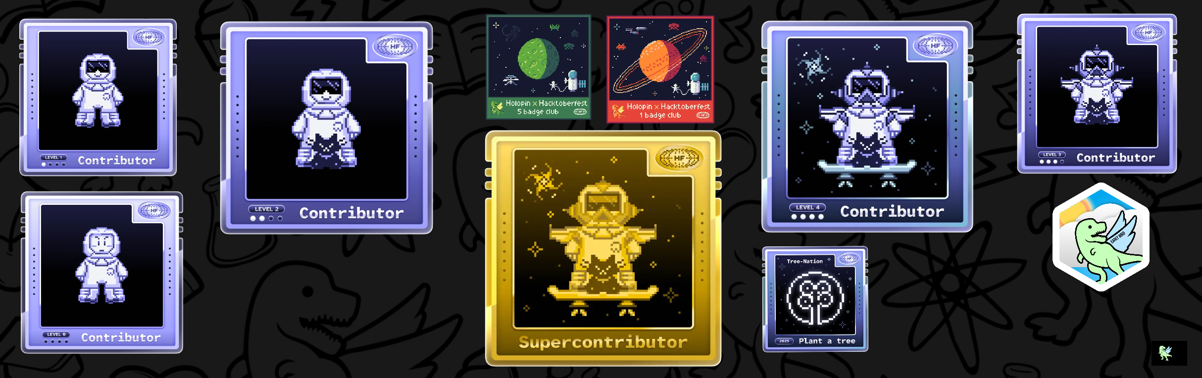 An image of @gunjanghate's Holopin badges, which is a link to view their full Holopin profile