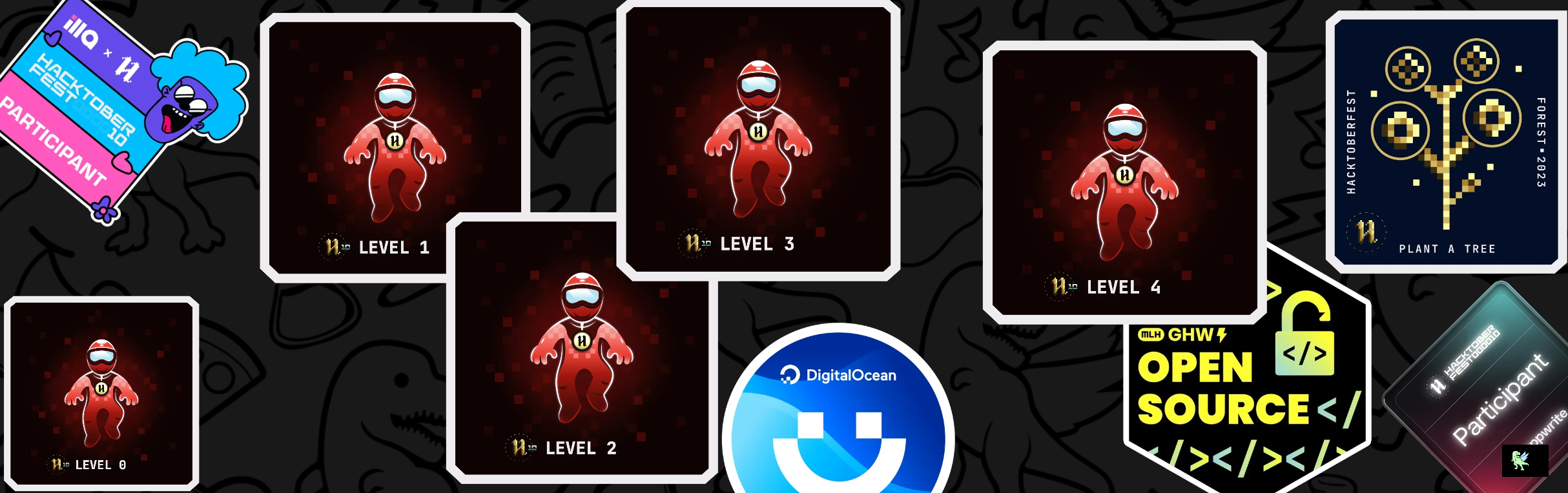 An image of @hartzfrequency's Holopin badges, which is a link to view their full Holopin profile