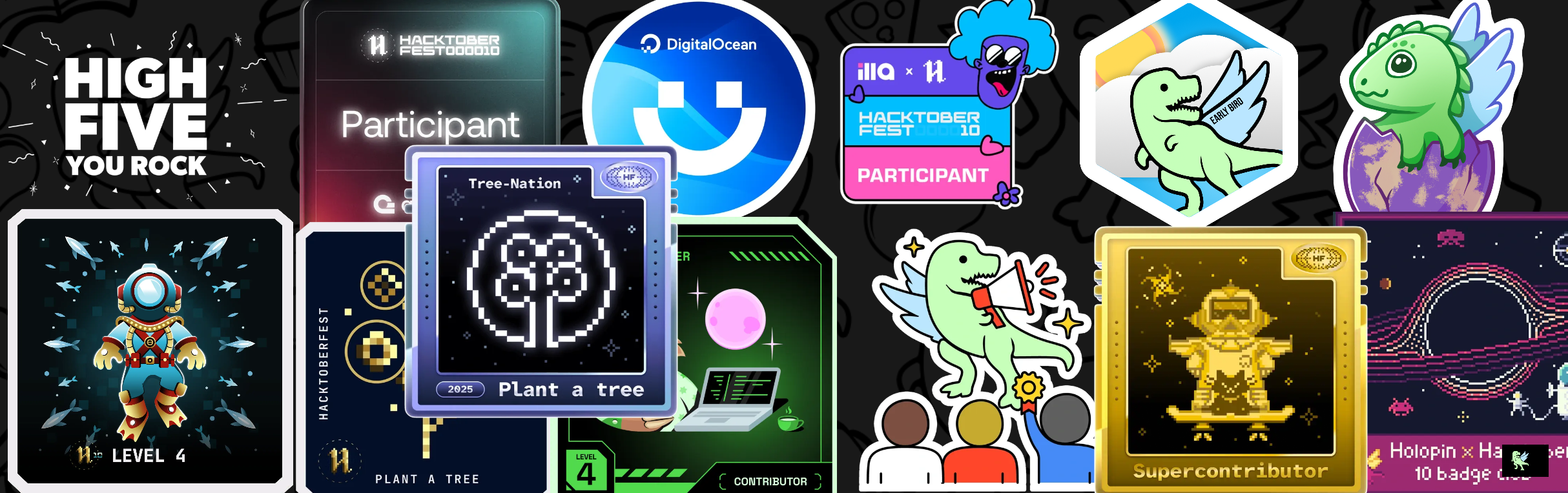 An image of @pizofreude's Holopin badges, which is a link to view their full Holopin profile