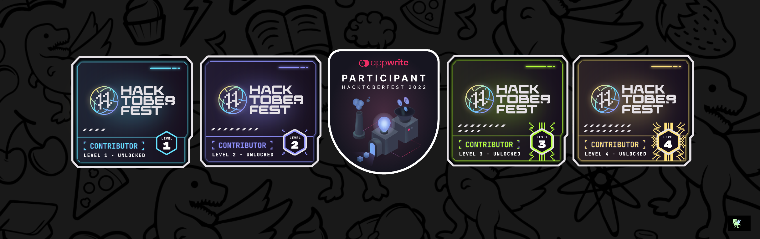 An image of @plsheal's Holopin badges, which is a link to view their full Holopin profile