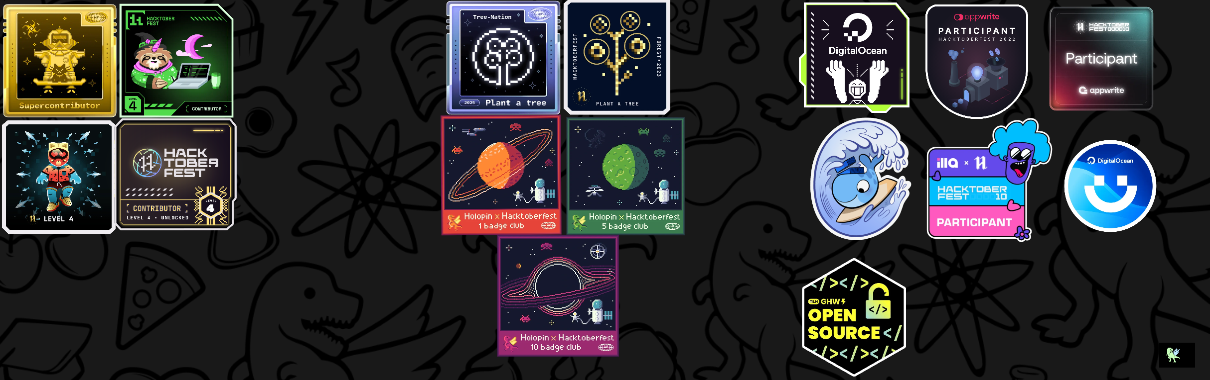 An image of @tiago154's Holopin badges, which is a link to view their full Holopin profile