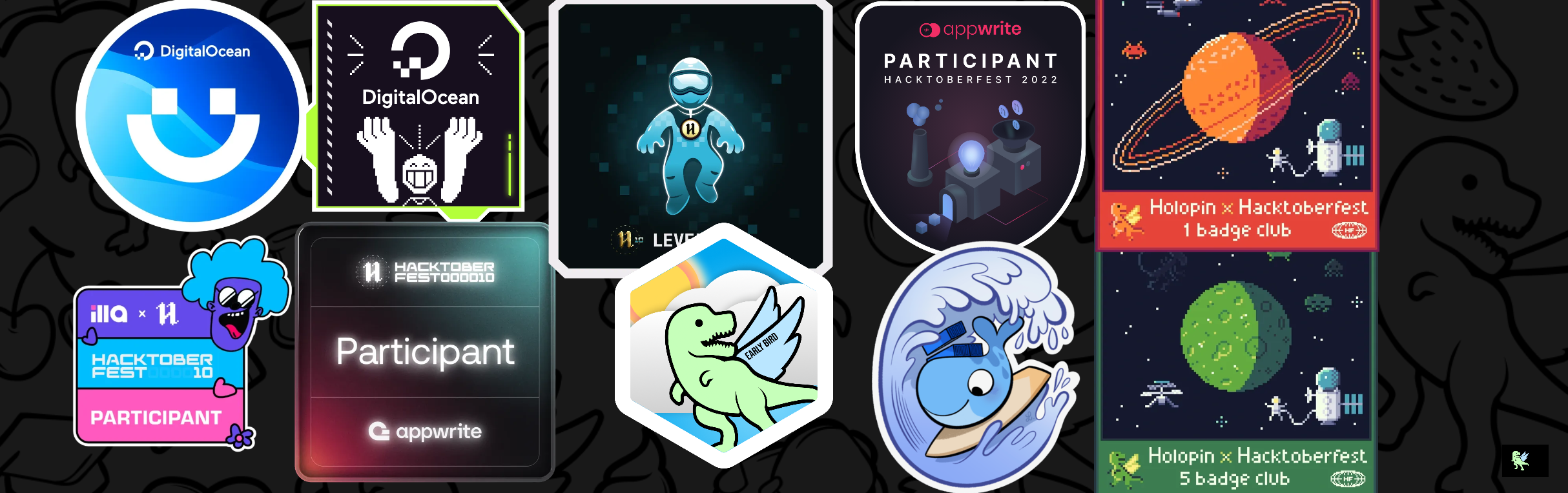 An image of @wizardigor's Holopin badges, which is a link to view their full Holopin profile
